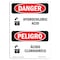 Signmission Safety Sign, OSHA Danger, 14" Height, Hydrochloric Acid Bilingual Spanish OS-DS-D-1014-VS-1367 - alternate 1